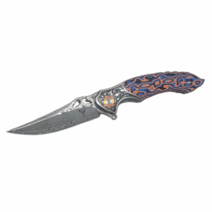 Ravn Liner Lock Damascus Folder