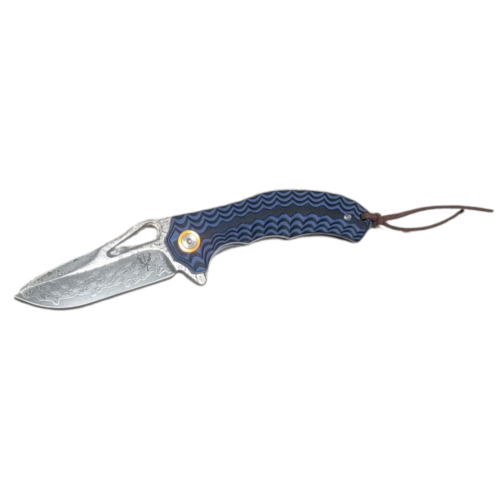 Solan Liner Lock Damascus Folder