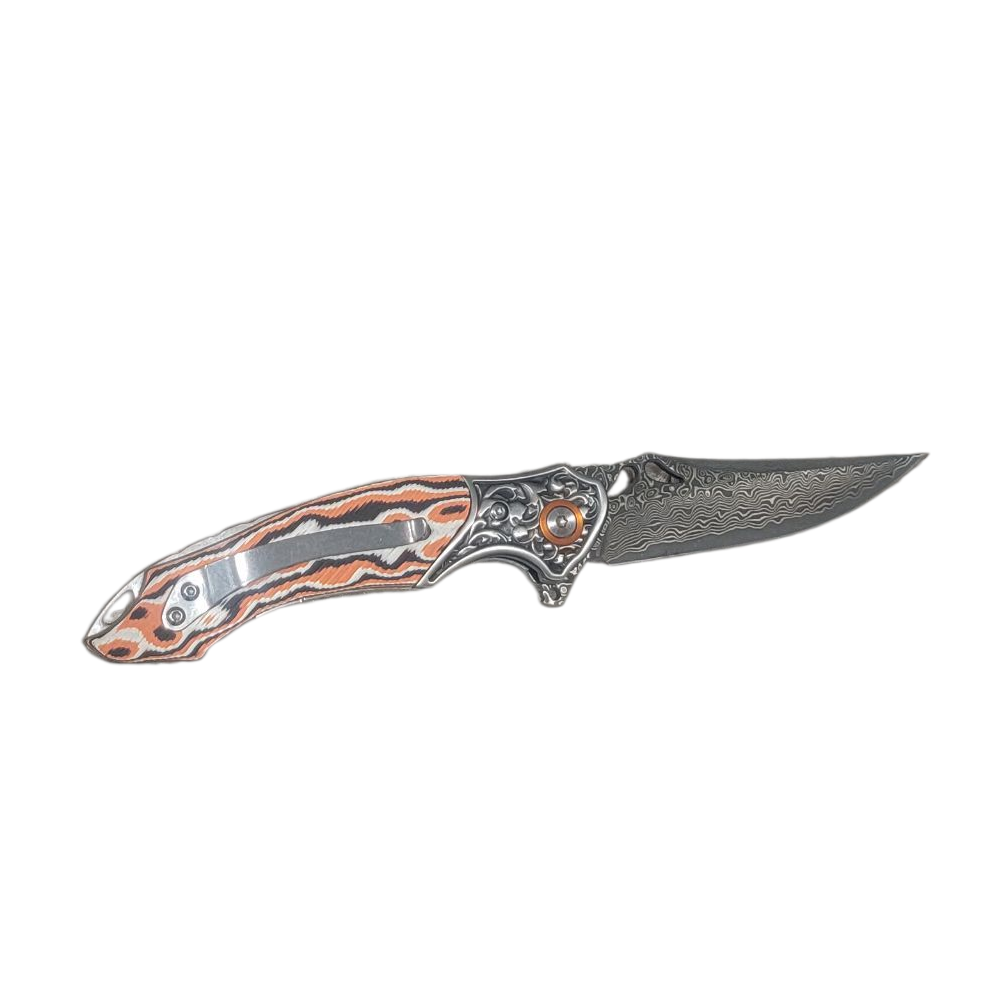 Vult Liner Lock Damascus Folder - Image 2