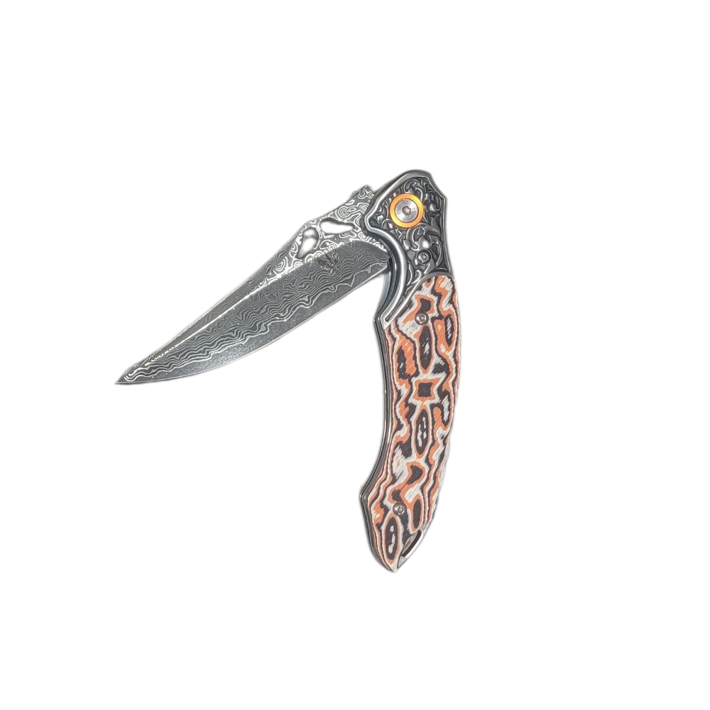 Vult Liner Lock Damascus Folder - Image 3