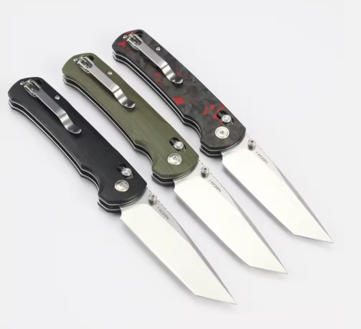 ZeroMark – 14C28N Carbon Fiber Crossbar Lock Tanto Folding Knife - Image 3