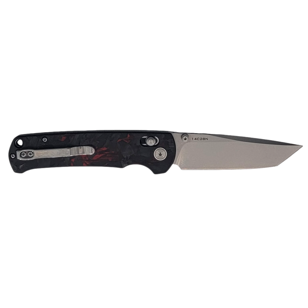 ZeroMark – 14C28N Carbon Fiber Crossbar Lock Tanto Folding Knife - Image 2