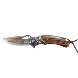 Golden Eagle – VG10 Core Brass Damascus Liner Lock Drop Point Folder